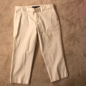 White Ralph Lauren Sport cropped pants.